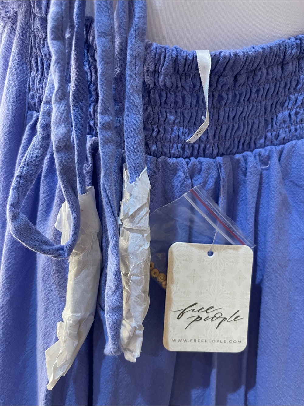 FREE PEOPLE Lovey Maxi Dress Periwinkle Purple Size Small New With Tags - Picture 8 of 8
